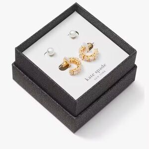 Kate Spade Specialty You're A Gem Studs & Huggies Boxed Set